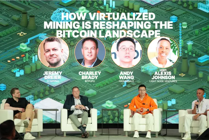 HashWhale亮相比特币 2025 Vegas峰会,展位热门引关注,CEO Andy Wang受邀登台共话云算力将来