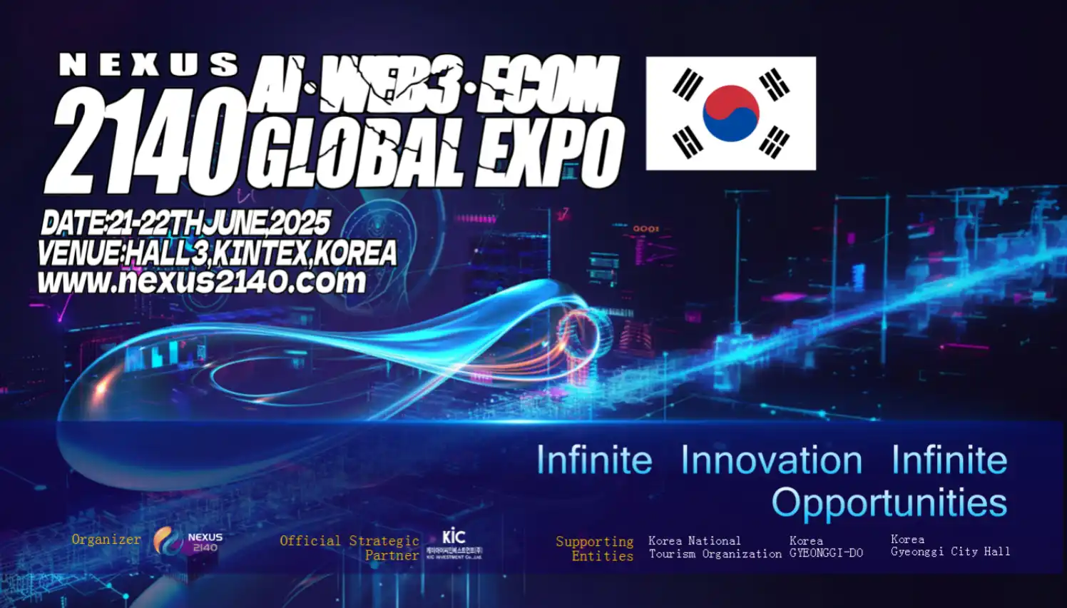 Nexus2140全球人工智能产业，区块链技术，跨境电子商务展会将于6月22日在韩国举行