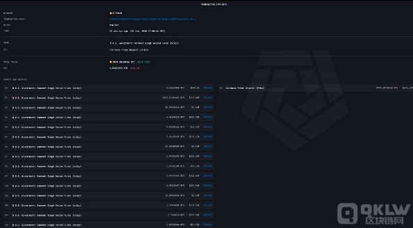 美国政府向 Coinbase 交易平台发送 3,940 BTC