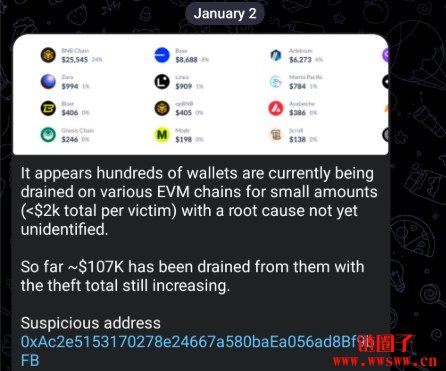 ZachXBT警告EVM钱包窃盗潮,数百用户损失逾10.7万USD