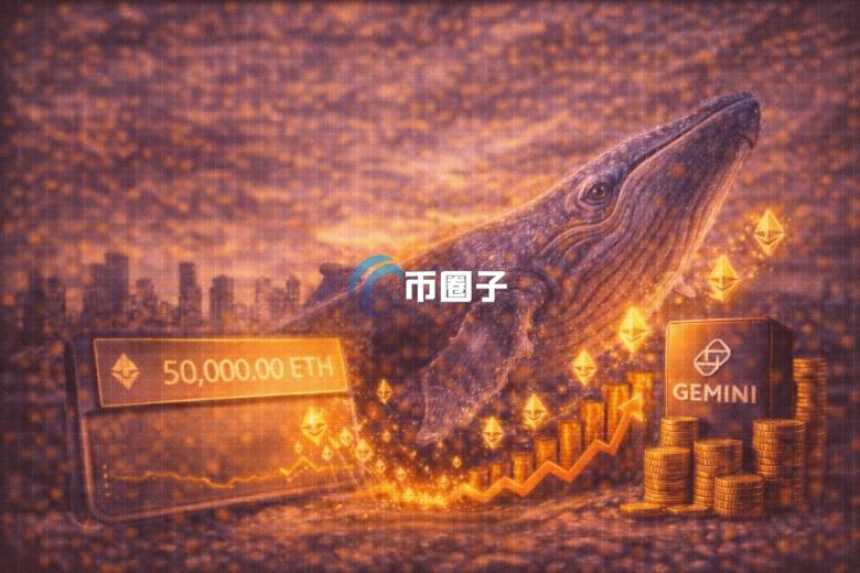 沉睡长达9年的ETH巨鲸将5万枚以太币转入数字货币交易平台Gemini