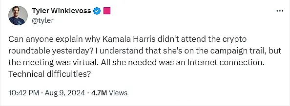 哈里斯是不是能取得总统竞选？数字货币市场的将来将怎么样？